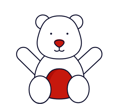 Teddy bear toy icon