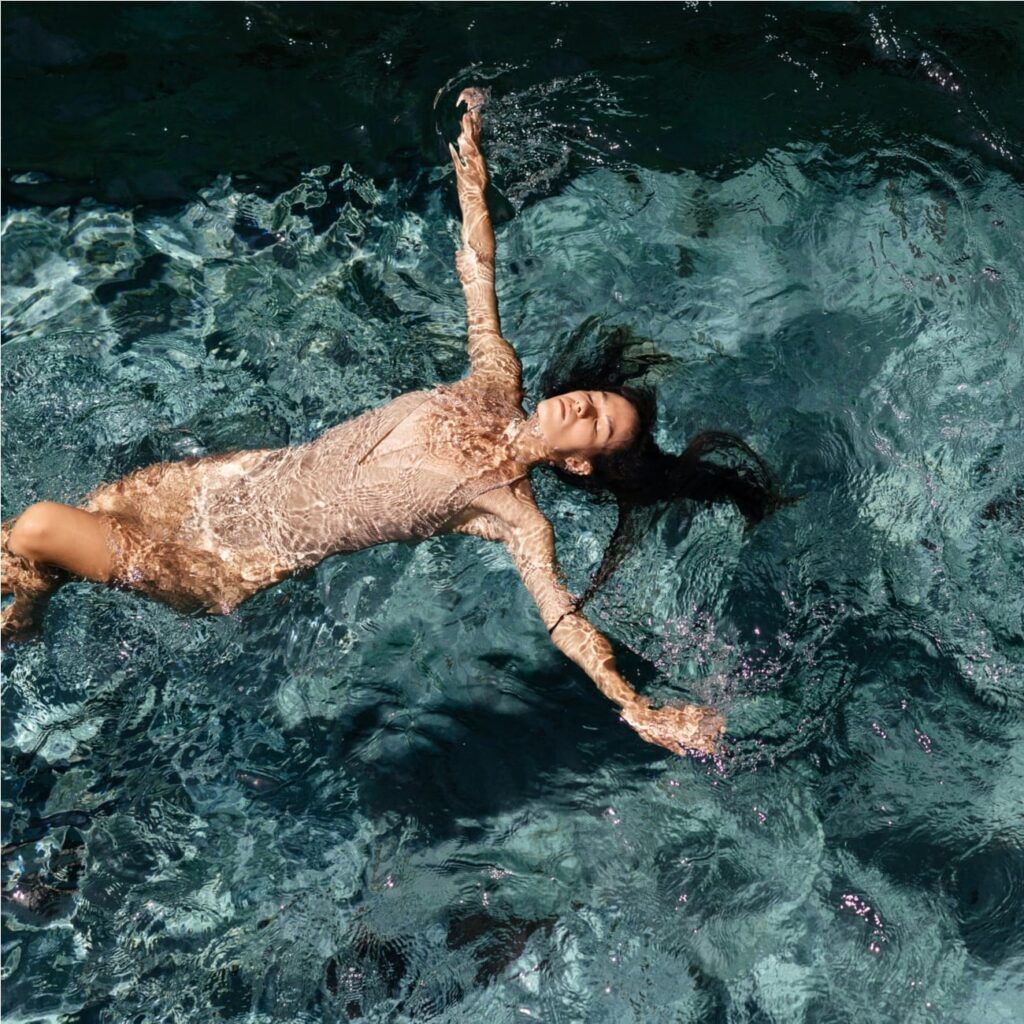 Asian Woman Swimming