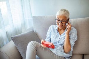 Senior Woman Talking On The Phone