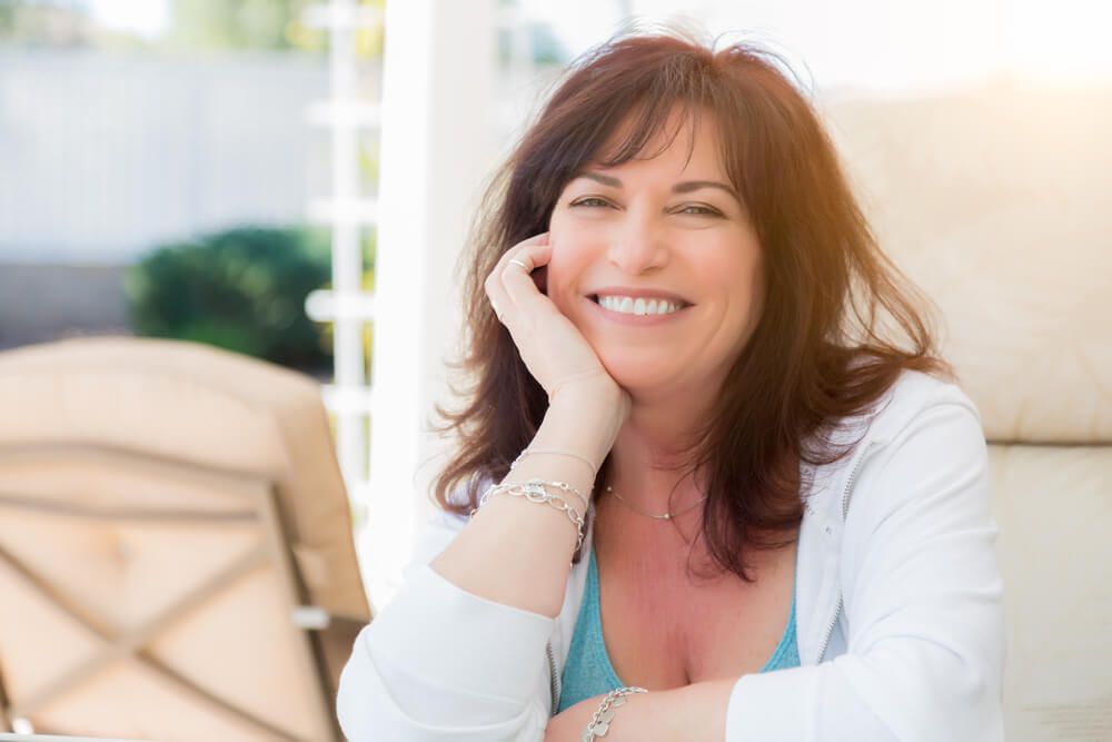 Attractive Middle Aged Woman Smiling