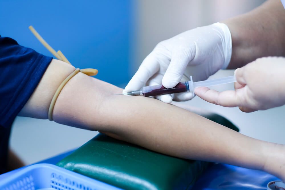 The process of a blood test for health