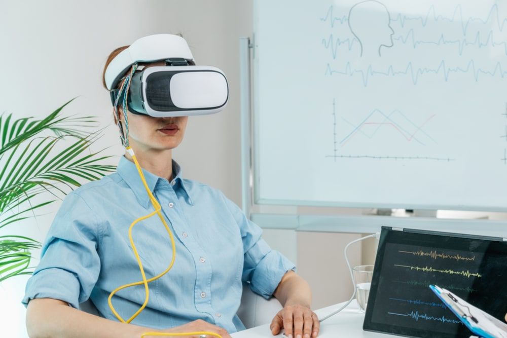 Virtual reality biofeedback training session