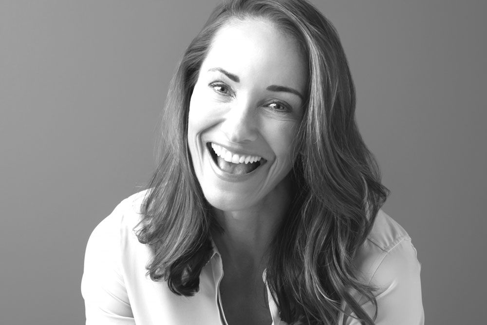 Beautiful woman with big smile on face