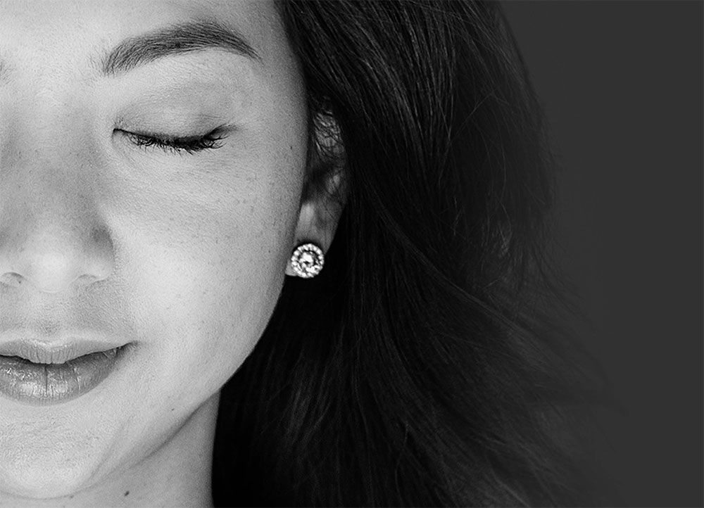 Beautiful woman with eyes closed