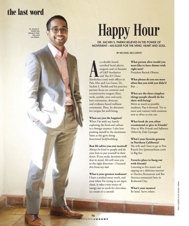 Image of Dr Parikh's page in the Silicon Valley Magazine