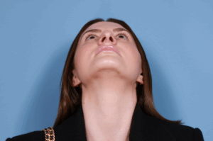 Looking at the nostrils of a woman