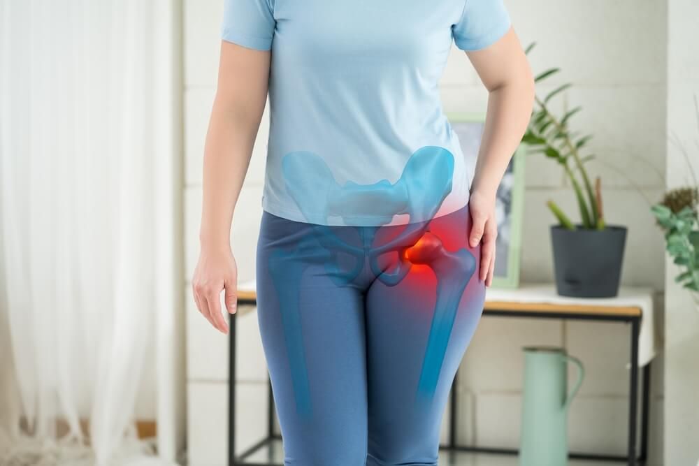 Woman suffering from Hip joint pain