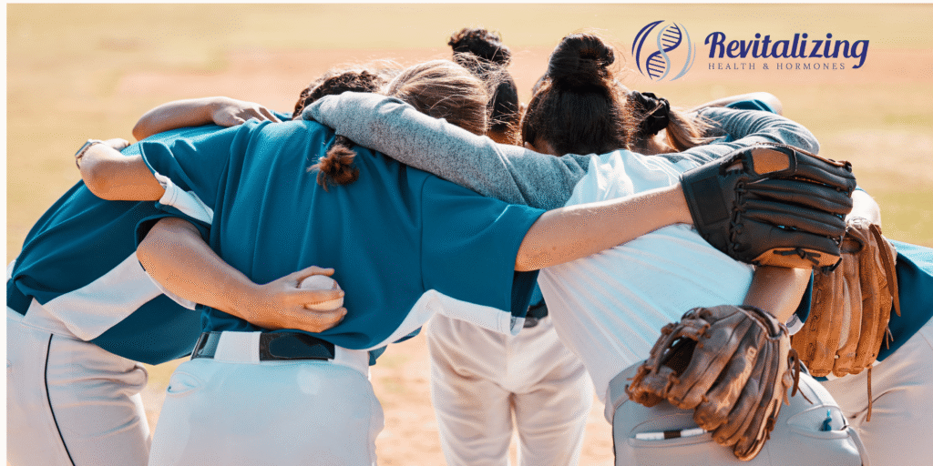Young student athletes in sports uniforms preparing for competition, highlighting the importance of annual sports physicals and health screenings for safe athletic participation.