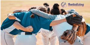Young student athletes in sports uniforms preparing for competition, highlighting the importance of annual sports physicals and health screenings for safe athletic participation.