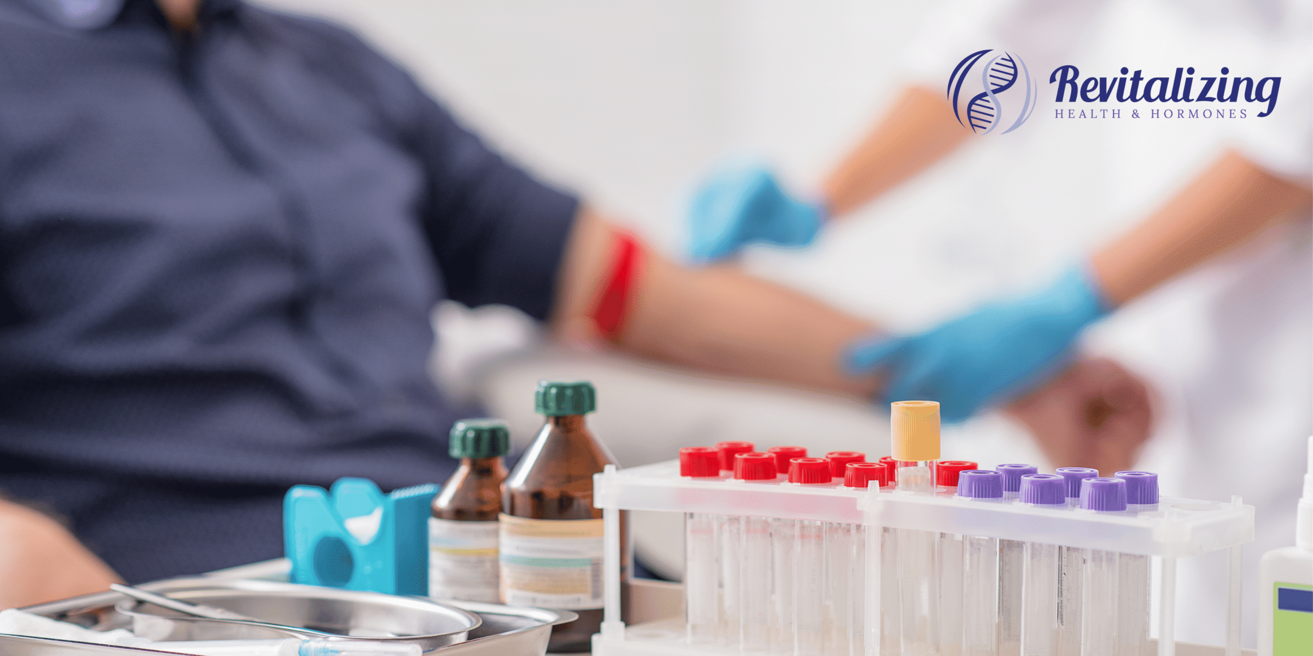 Healthcare provider reviewing laboratory results with a patient during a medical weight loss consultation at Revitalizing Health & Hormones. The image highlights the importance of comprehensive lab testing and ongoing monitoring to personalize GLP-1 and weight loss programs, optimize metabolic health, preserve muscle mass, and track meaningful health improvements beyond the number on the scale.