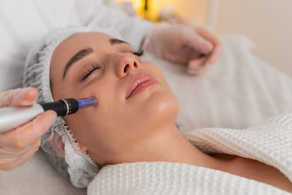 Peeling, woman health care, skin regeneration, dermapen microneedling, dermastamp