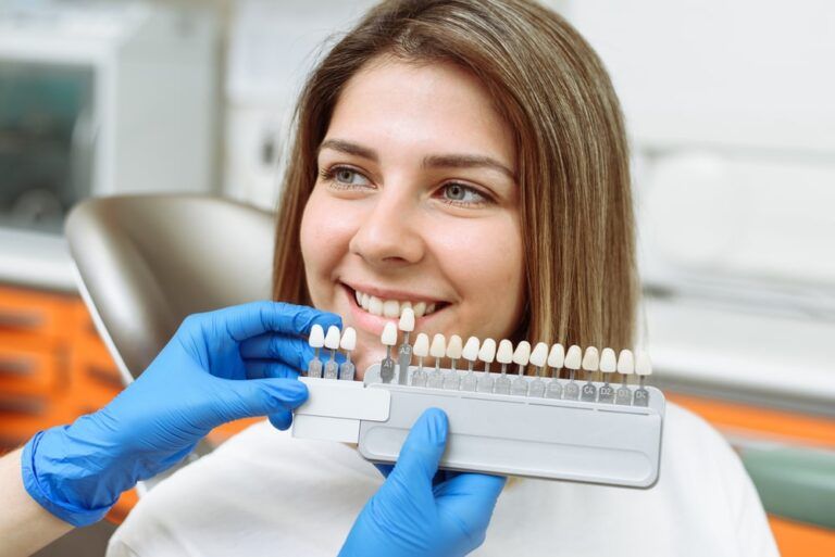 professional cosmetic bleaching at the dentist.