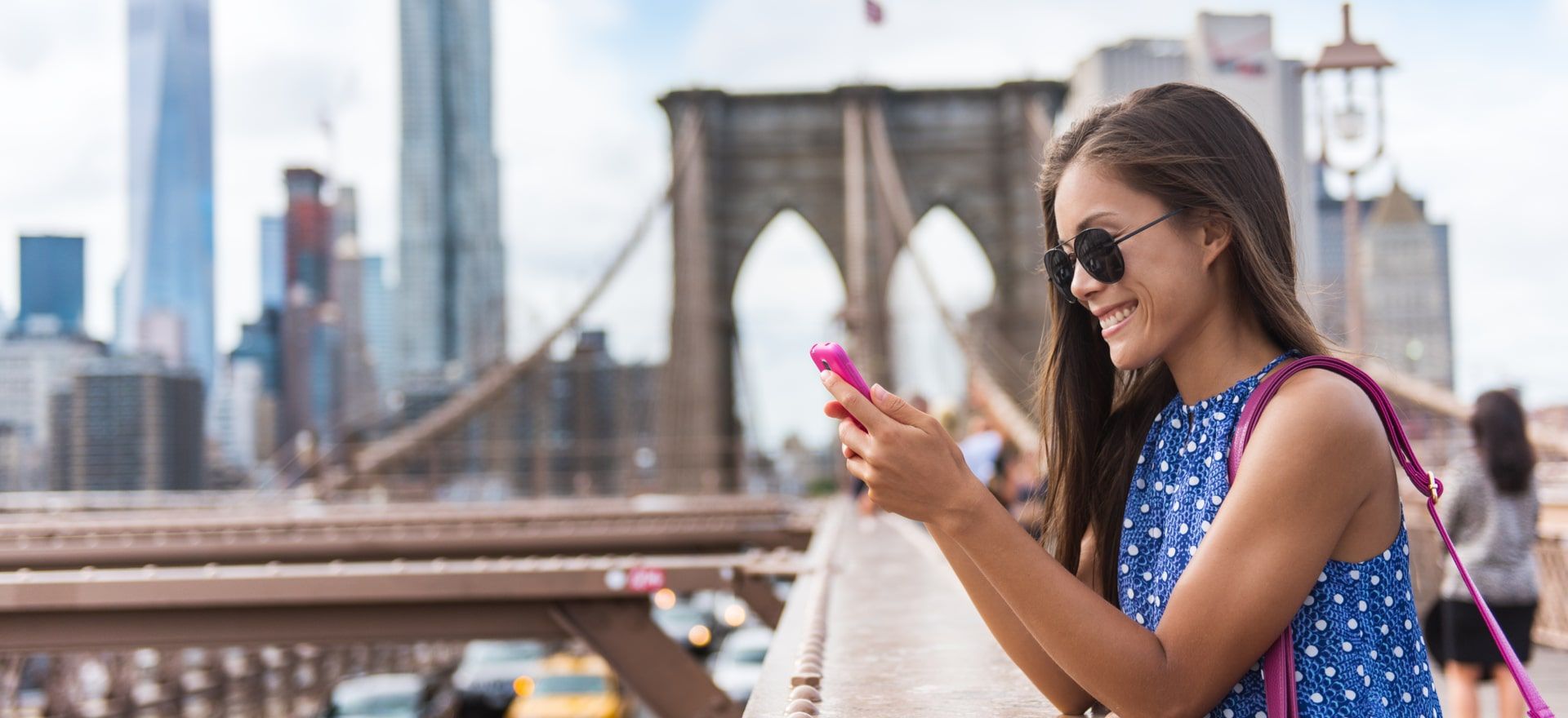 New York City woman using phone