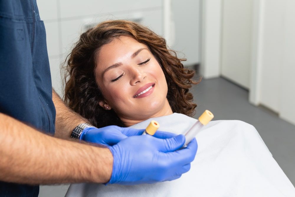 Platelet rich plasma ( PRP) therapy process.