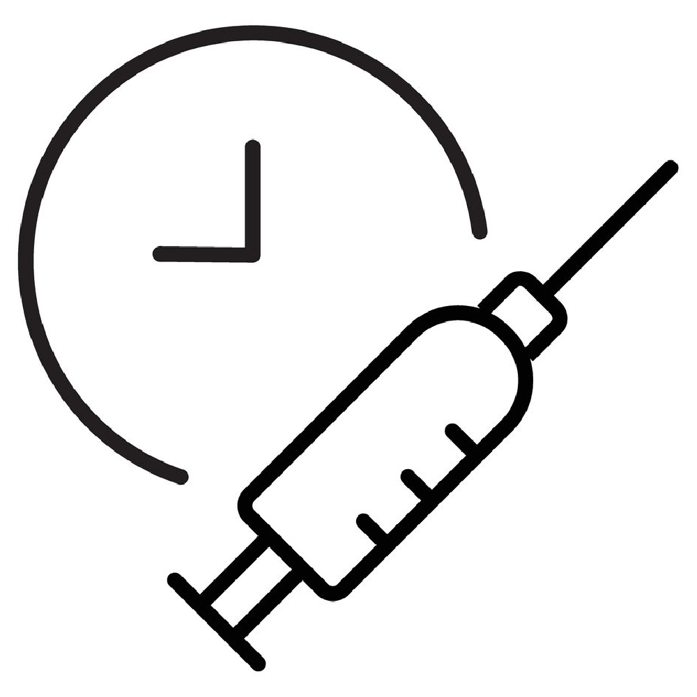 Syringe & clock icon