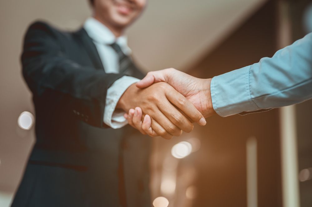 Businessman Shake Hands And Get To Know Each Other