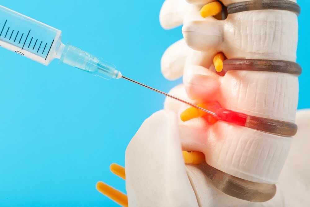 Medical blockade in the intervertebral disc