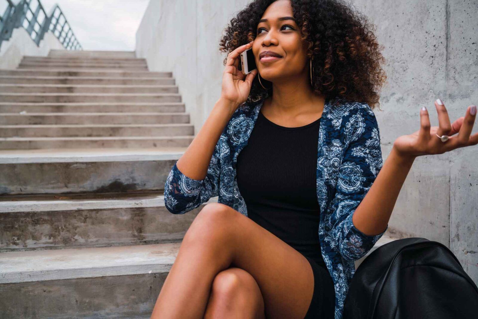young beautiful woman talking on the phone