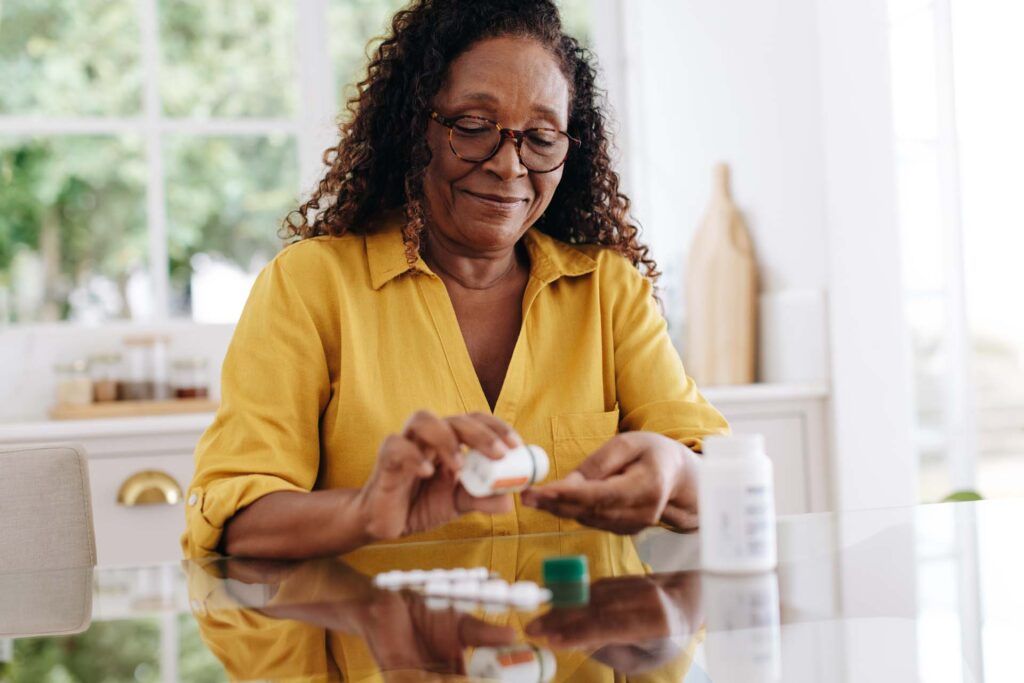 Woman Organizing her Medication