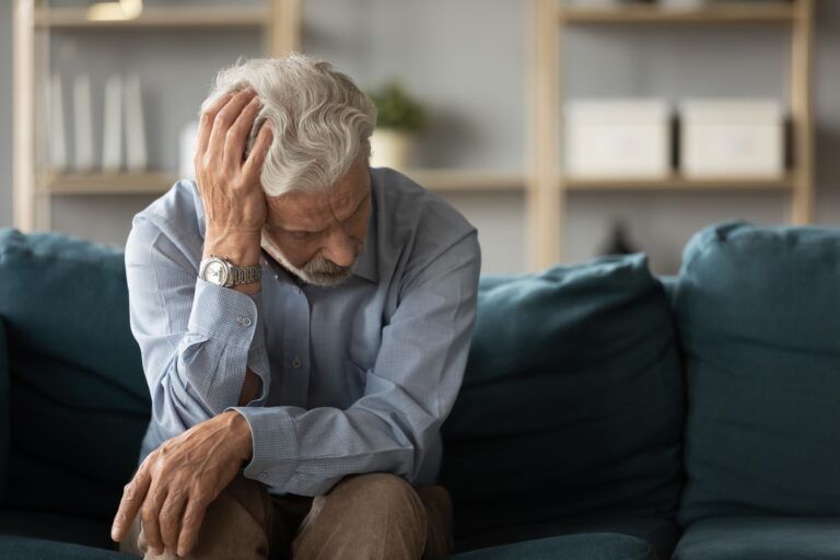 Fearful Elderly Man