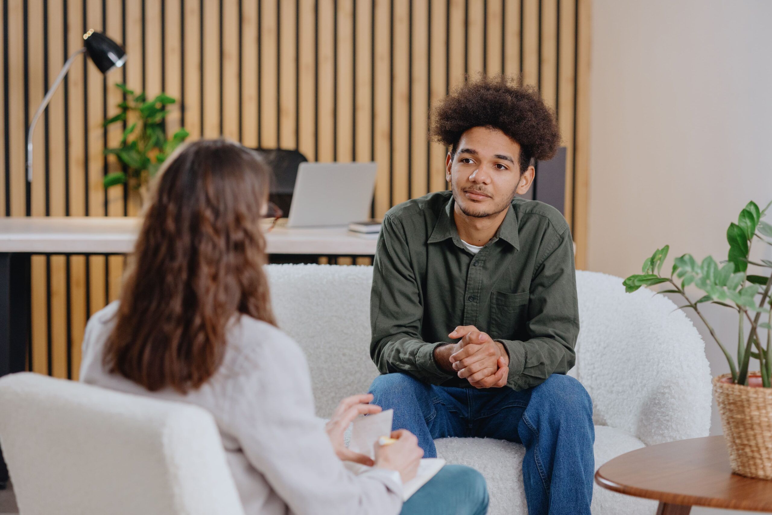 Young Teenage Boy with Therapist