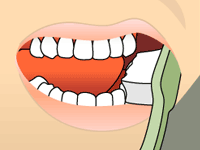 Brushing: Step 1 Illustration