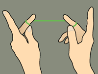 Flossing: Step 1 Illustration