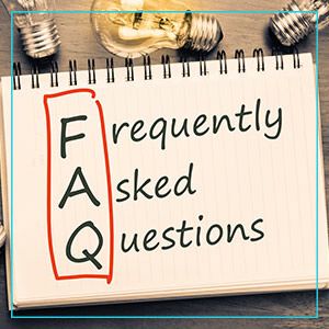 FAQ ( frequently asked questions ) text on notebook