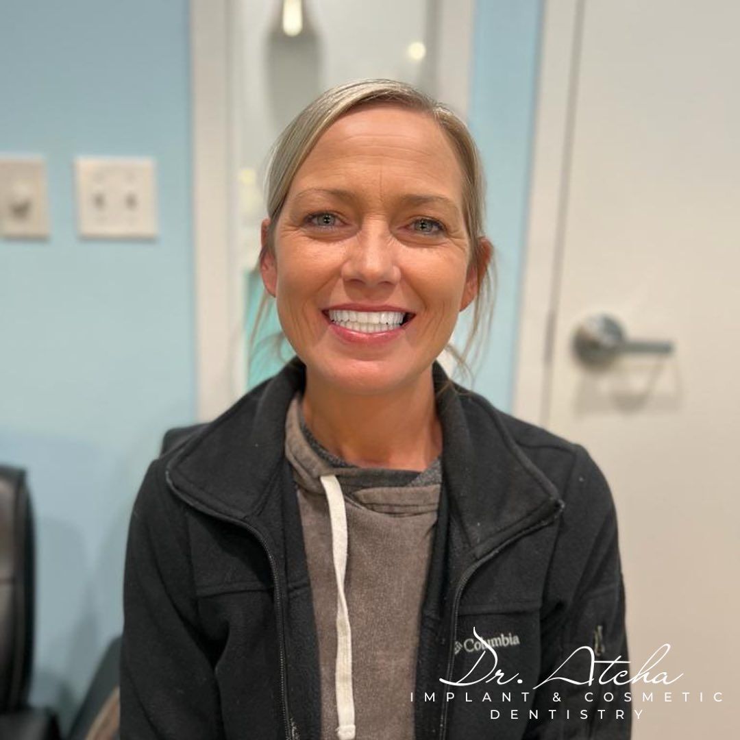 Blonde woman patient smiling