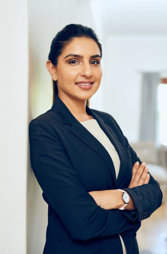 Business woman with arms crossed