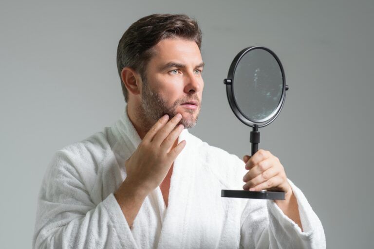 Mens beauty cosmetics, male beauty and skincare