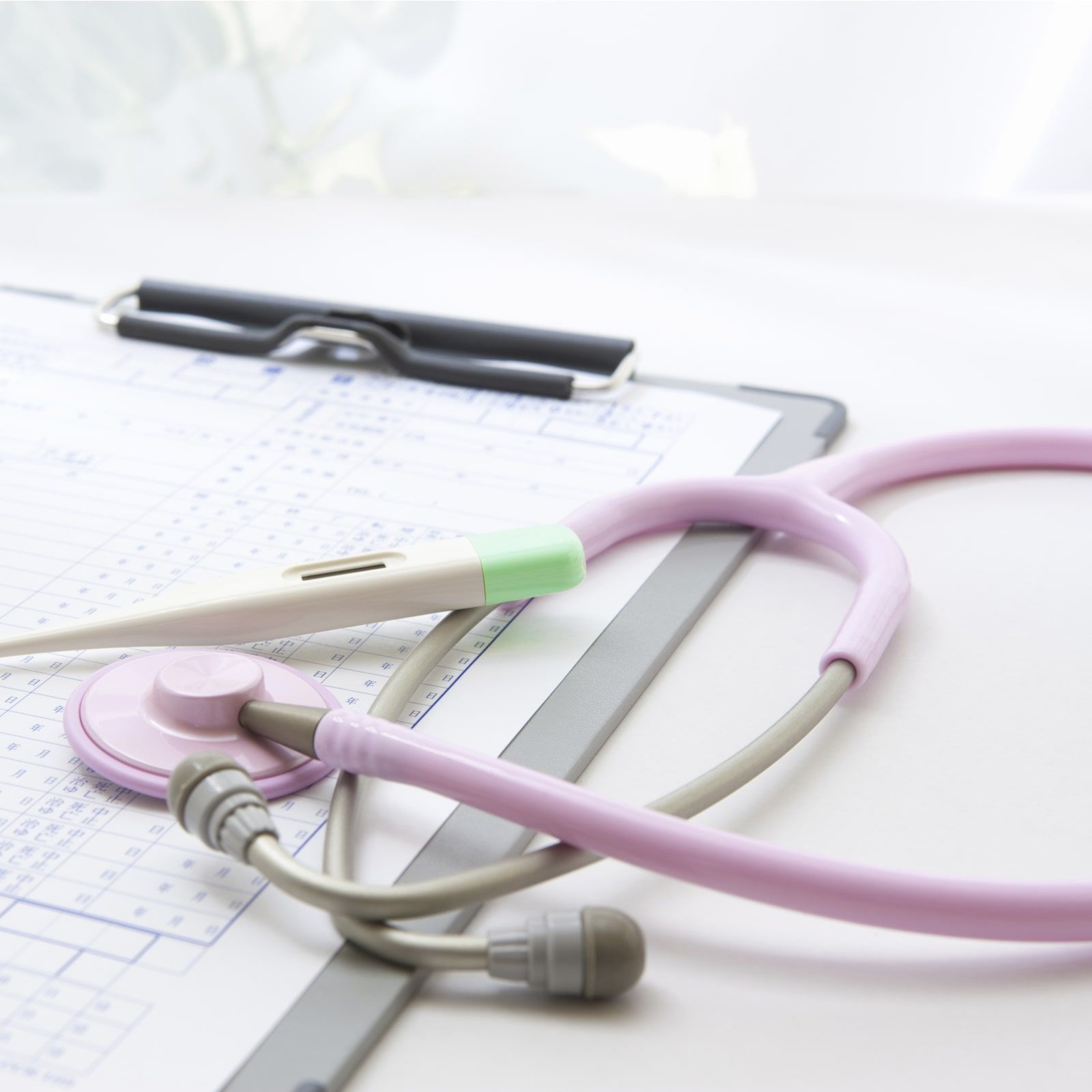 Medical Record And Stethoscope