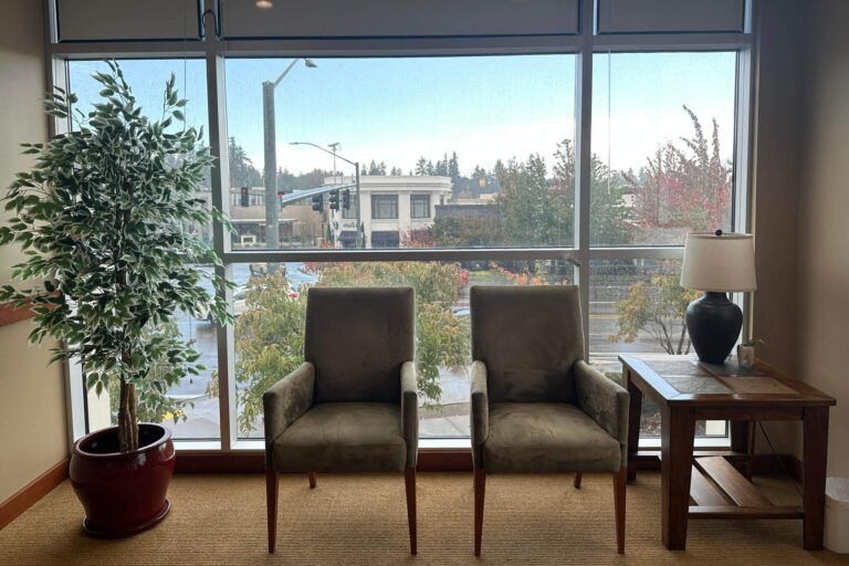 Office tour showing waiting area