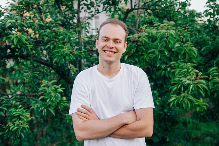 Portrait of man smiling