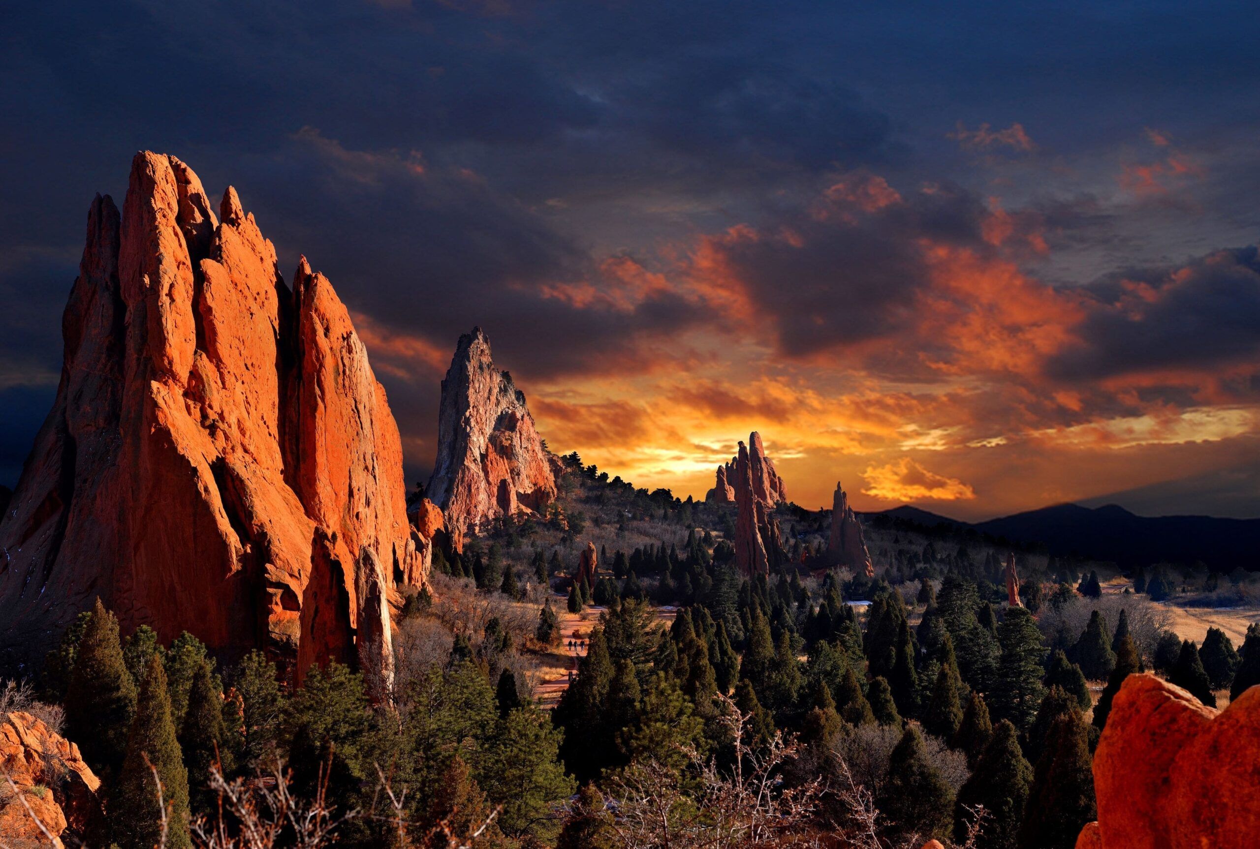 Evening Light at the Garden of the Gods Park in Colorado Springs