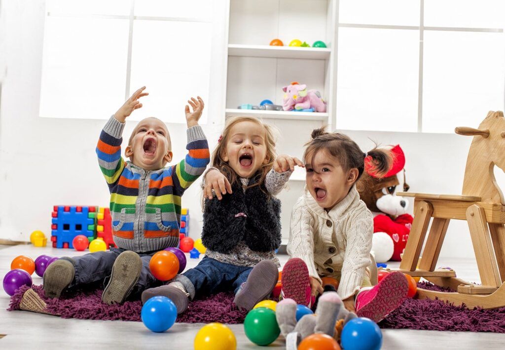 Kids playing in the room