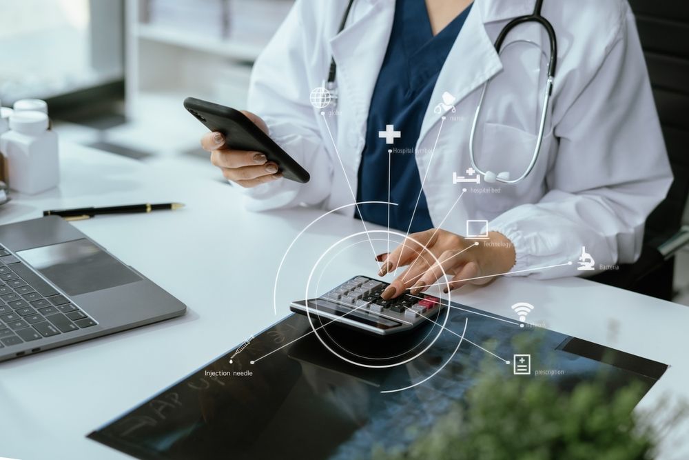 Doctor,Or,Accounting,Department,Writes,A,Note,And,Uses,A