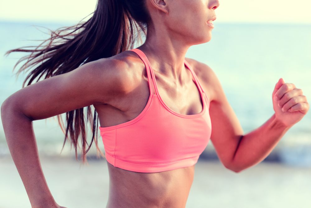 Cardio,Running,Workout,-,Upper,Body,Closeup,Crop,Of,Unrecognizable