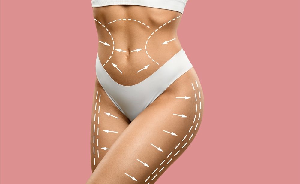 Lifting,And,Tightening,Concept,,Collage.,Young,Lady,In,White,Top