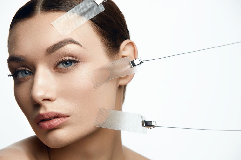 Beauty,Woman,Face,During,Face,Skin,Lift,Treatment
