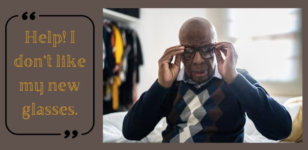 Old African American man wearing glasses