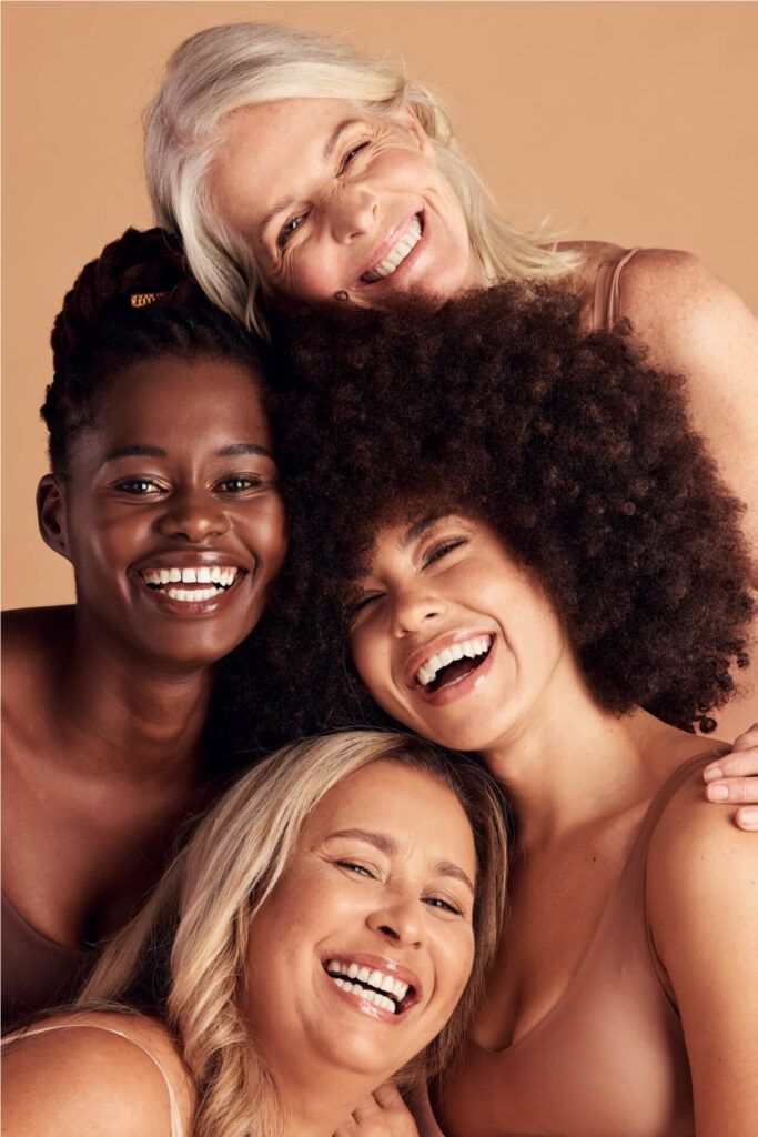 woman friends Smiling together