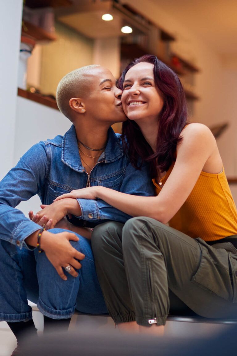 Female friends Hugging and enjoying together