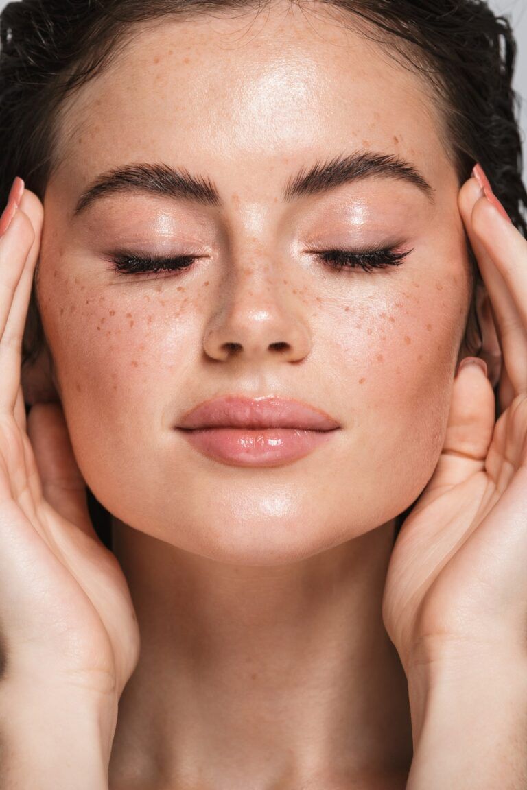 smiling sensual young woman with long hair