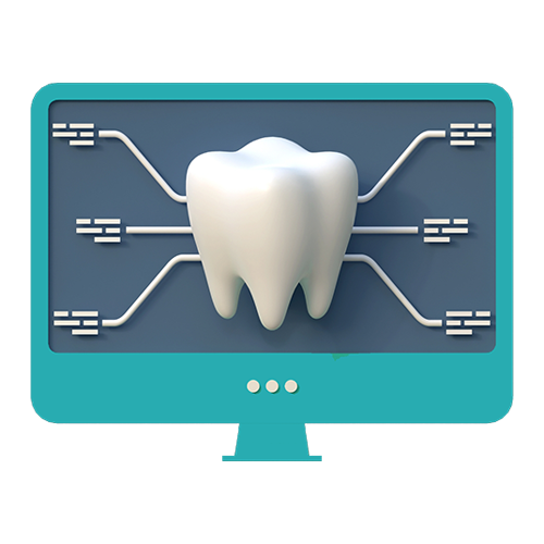 Tooth health monitoring dental care icon
