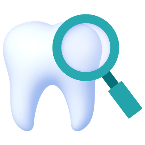 Teeth exam icon