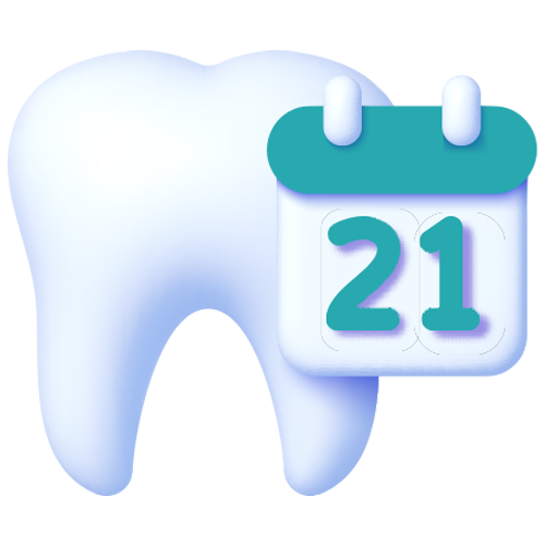 Tooth and calendar icon