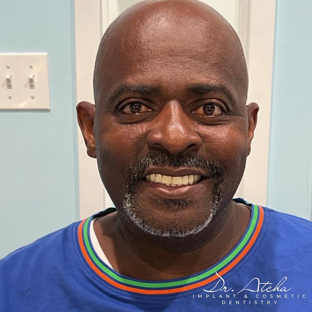 African American patient smiling
