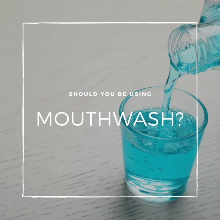 Pouring mouth wash in glass