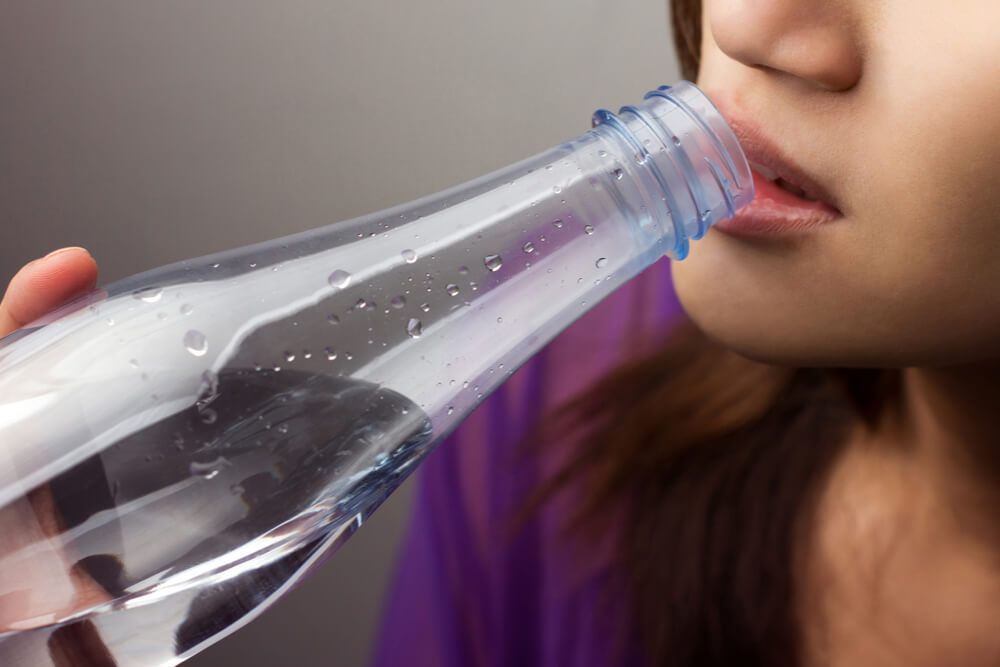 Woman drinking water